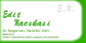 edit macskasi business card